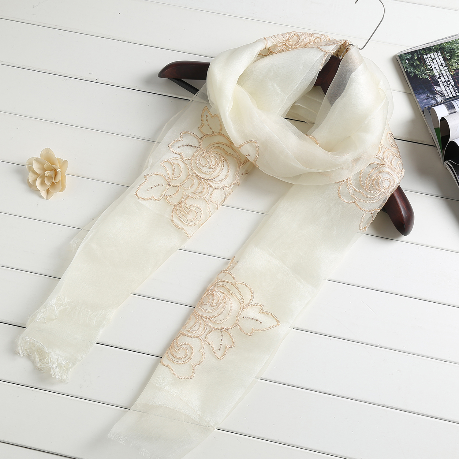 Silk and chiffon