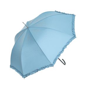 Duck Egg Blue Diamante Sparkly Frilly Umbrella