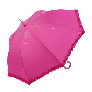 Fuchsia Diamante Sparkly Frilly Umbrella