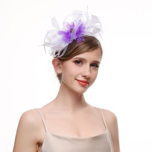Vintage Inspired Fascinator in Lilac/White