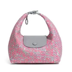 Textured Woven Mini Shoulder Bag with Strap