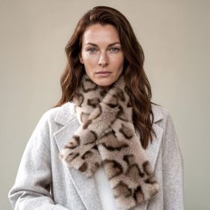 Faux Fur Leopard Print Snood