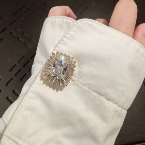 2 Pieces Pair Crystal Square Decorative Button Cover