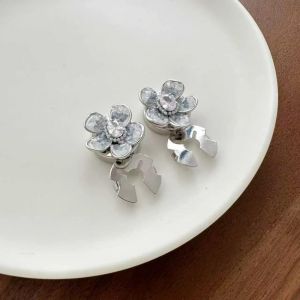 2 Pieces Pair Blue Flower Decorative Button Cover
