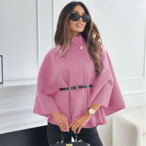 Belted Cape Sleeve Coat