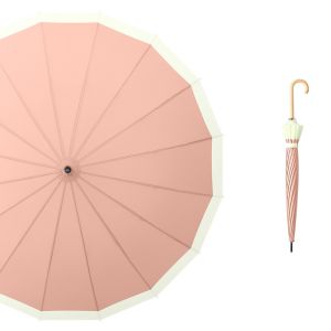 Two Tones Pastel Colour Umbrella in Blush Pink