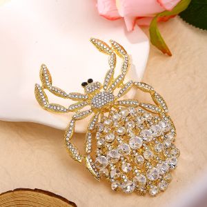 Sparkling Spider Brooch