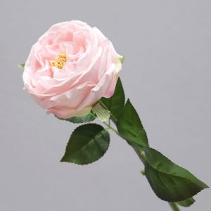 Artificial Blush Pink English Rose Stem