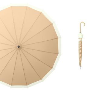 Two Tones Pastel Colour Umbrella in Taupe