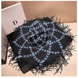 Geometric Fringe Hat in Black WA195