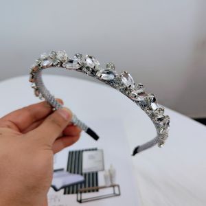 Dazzling Crystals Mix Headband in Silver SS58
