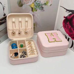 Jewellery Organiser Box with ''H'' Letter in Pink