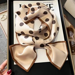 Polka Dot Satin Feel Neck Scarf