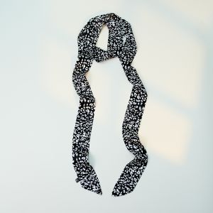 Black Leopard Tie Scarf