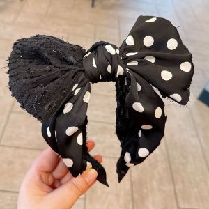 Polka Dot Oversized Bow Headband