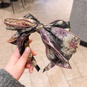 Floral Garden Print Bow Headband