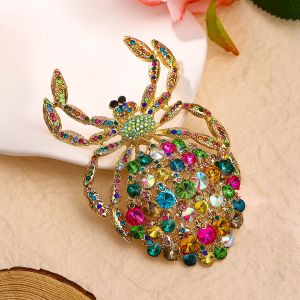 Sparkling Spider Brooch