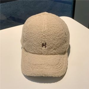 Teddy Fleece Letter H Cap Hat
