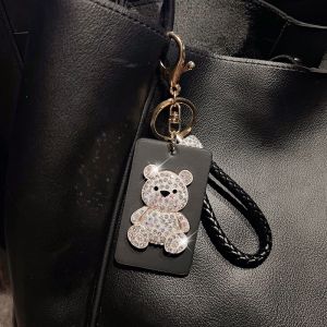 Cute and Blingy Teddy Bear Key Ring in Black 60269