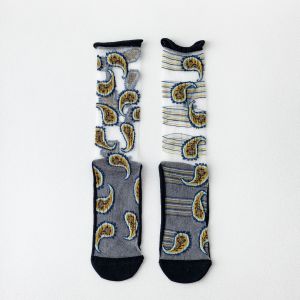 SD096 Elegant Paisley Socks in Blue