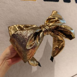 Metallic Gold Oversized Bow Headband