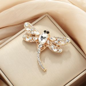 Sparkling Crystal Dragonfly Brooch Pin