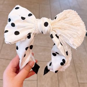 Polka Dot Oversized Bow Headband