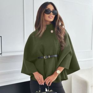 Belted Cape Sleeve Coat