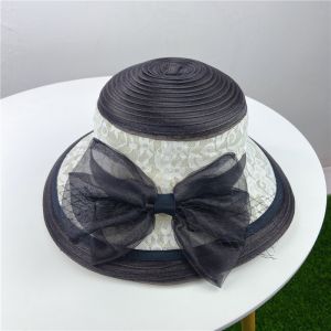 Floral Lace Sun Hat with Oversized Bow