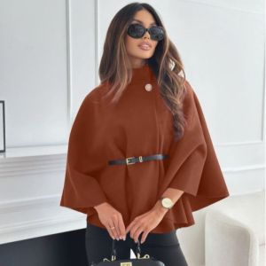 Belted Cape Sleeve Coat