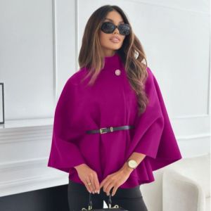 Belted Cape Sleeve Coat
