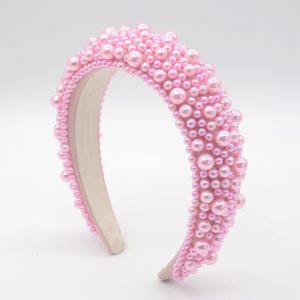Chunky Pearl Headband in Baby Pink HA732