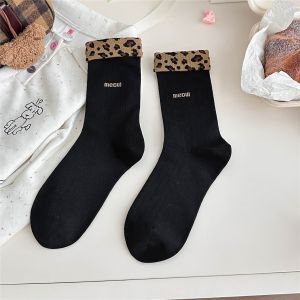 Leopard Cuff Meow Socks