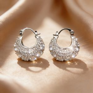 Crystal Jewelled Handbag Shape Earrings