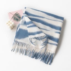 Modern Zebra Print Fringe Scarf