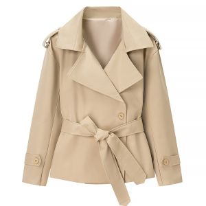Chic Cropped Trench Coat