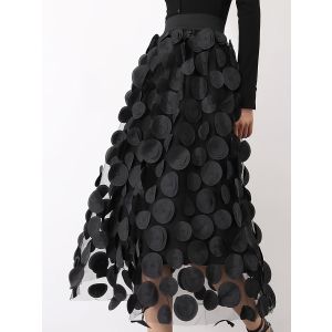 Large Circle Embellished Skirt