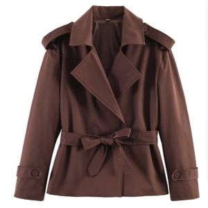 Chic Cropped Trench Coat