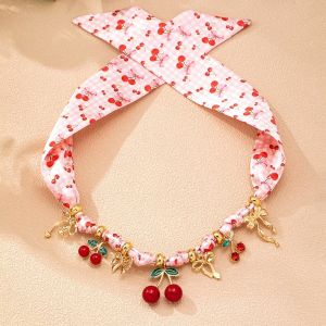 Cherry Blossom Summer Ribbon Choker Necklace
