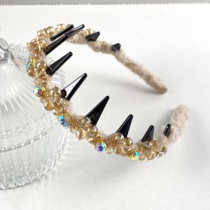Iridescent Gem & Spike Embellished Luxurious Hairband