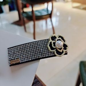 Luxury Crystals and Pearl Camelia Flower Hair Clip