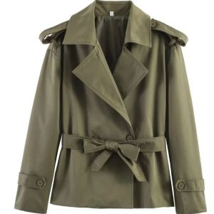 Chic Cropped Trench Coat