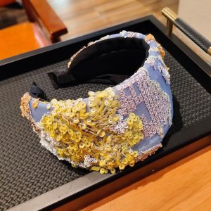 Deluxe Embroidered Sequin Wide Headband