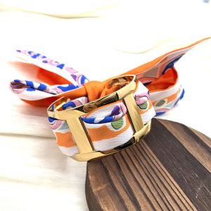 Geometric Patterned & Polished Gold Scarf Bracelet