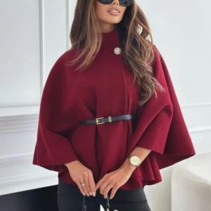 Belted Cape Sleeve Coat