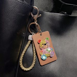 Cute and Blingy Teddy Bear Key Ring in Brown 60269