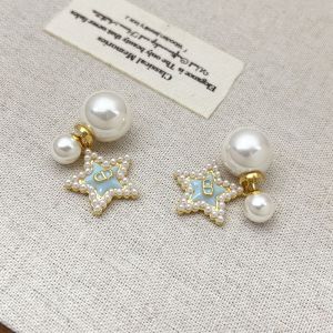 Stars and Pearls Earrings in Blue EUR562