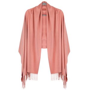 Dusty Coral Pashmina Scarf with Delicate Tassels