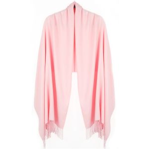 A001 Pashmina Scarf with Delicate Tassels in Candy Pink
