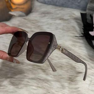Large Frame Sunglasses with Gold-Tone Hardware